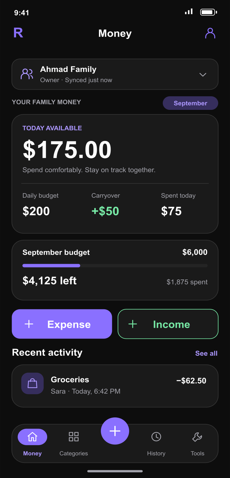 RatePocket Family Money — Today Available together